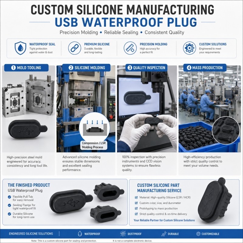 Silicone plug manufacturing inspection