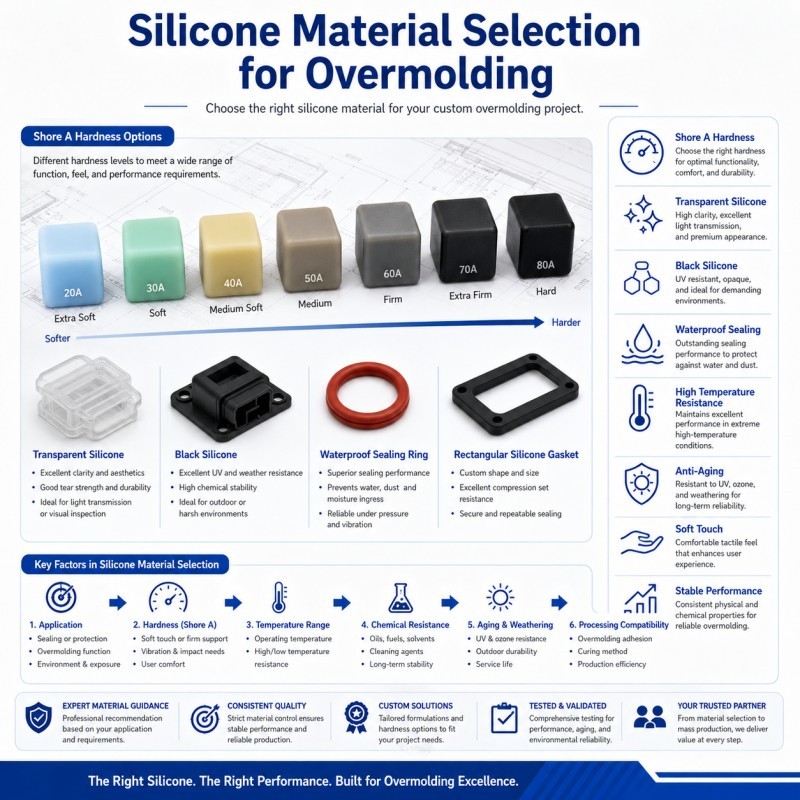 Silicone material selection for custom overmolding projects