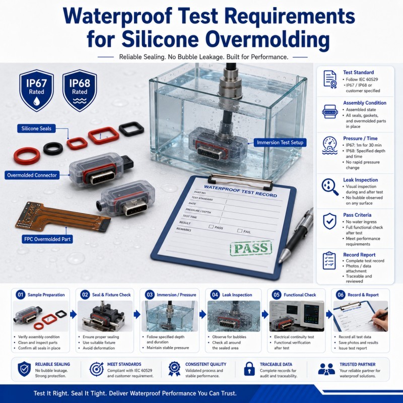Waterproof test requirements for silicone overmolding quotation
