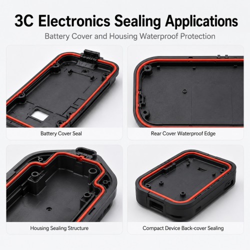 LSR Overmolded Electronic Housing Waterproof Silicone Gasket
