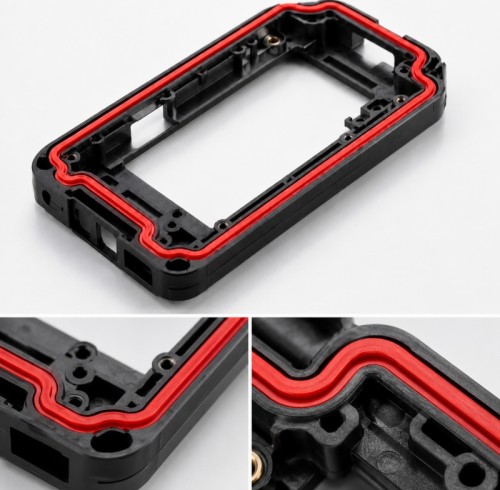 LSR Overmolded Electronic Housing Waterproof Silicone Gasket