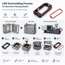 LSR Overmolded Electronic Housing Waterproof Silicone Gasket
