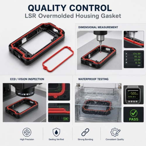 LSR Overmolded Electronic Housing Waterproof Silicone Gasket