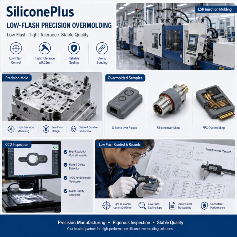 SiliconePlus low flash precision overmolding capability
