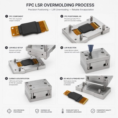 Custom FPC Silicone Overmolded Waterproof Seal