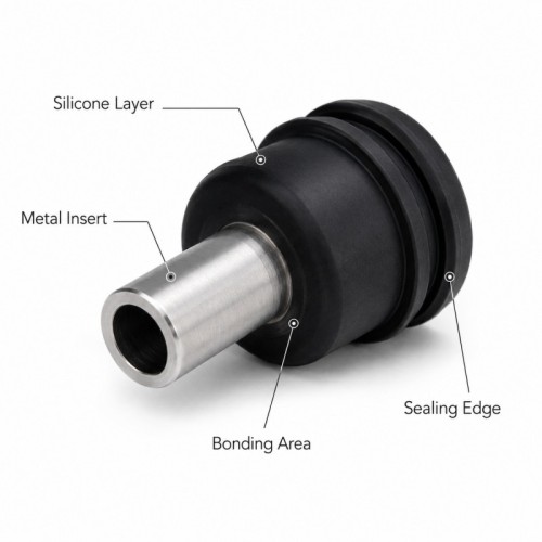 Custom Silicone Overmolded Metal Insert Waterproof Seal