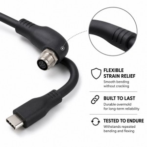 Precision Silicone Overmolded Cable Strain Relief Seal