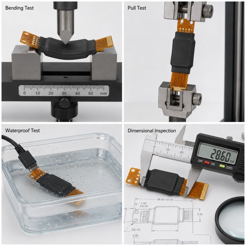 FPC silicone overmolding testing