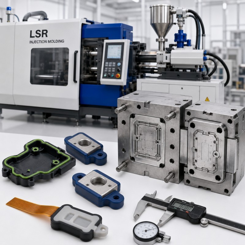 LSR overmolding process and tooling