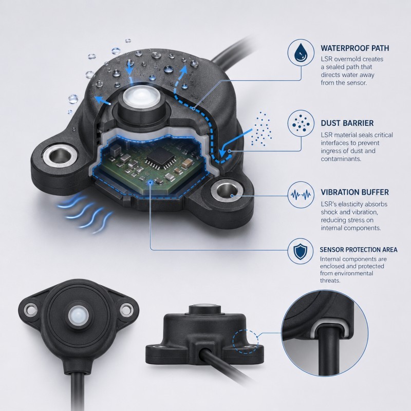 LSR sensor seal waterproof protection