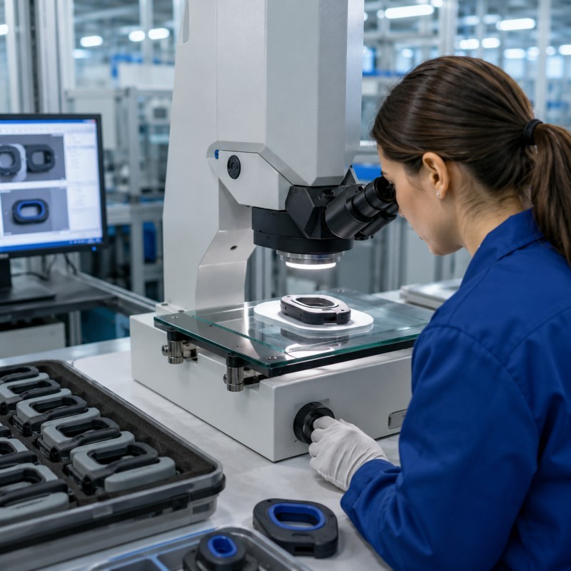 Silicone overmolding quality inspection