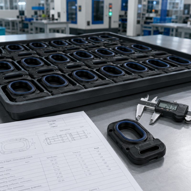 Silicone sample to mass production consistency