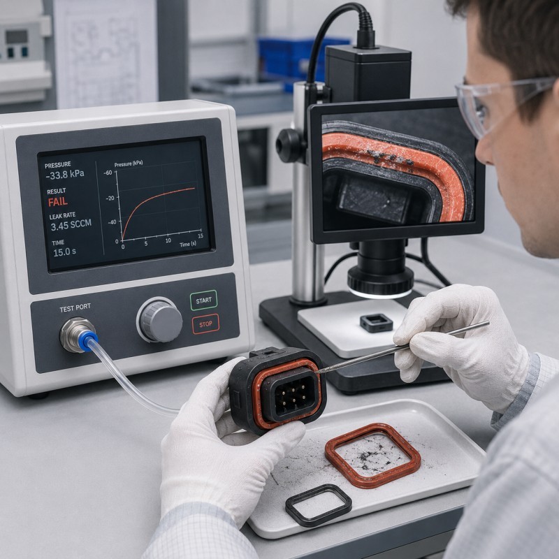 Waterproof silicone seal failure analysis