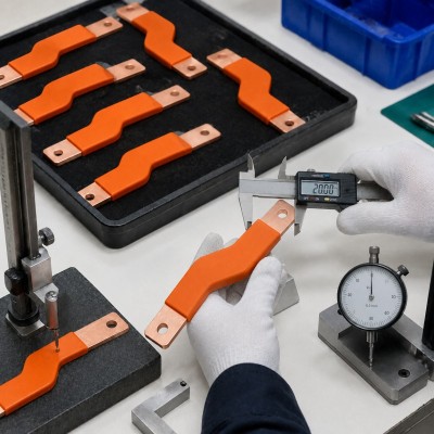 Custom LSR Overmolded Copper Busbar Insulation Components