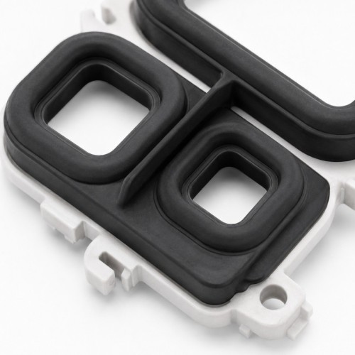 Custom LSR Overmolded Speaker and Microphone Sealing Frames