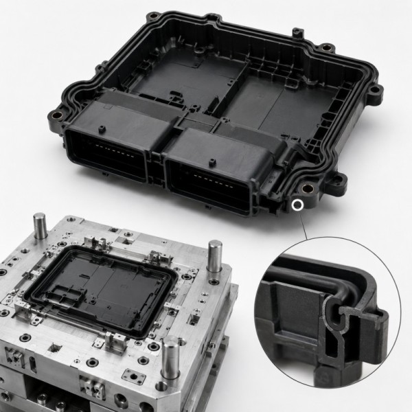 Custom LSR Overmolded ECU Housing Waterproof Seal