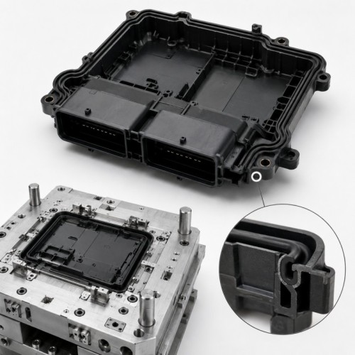 Custom LSR Overmolded ECU Housing Waterproof Seal