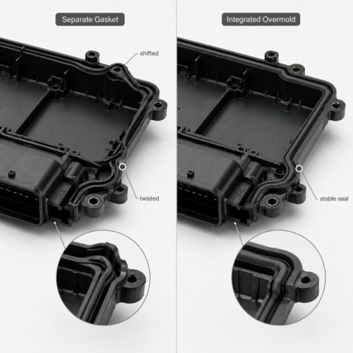 Custom LSR Overmolded ECU Housing Waterproof Seal