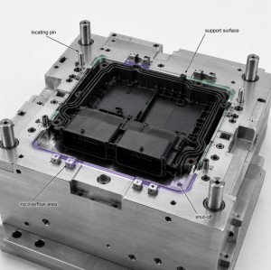 Custom LSR Overmolded ECU Housing Waterproof Seal