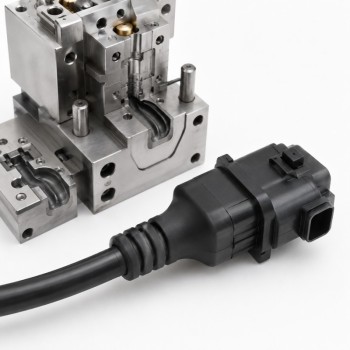 Custom LSR Overmolded Cable Strain Relief for Automotive Wire Harness