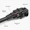 Custom LSR Overmolded Cable Strain Relief for Automotive Wire Harness