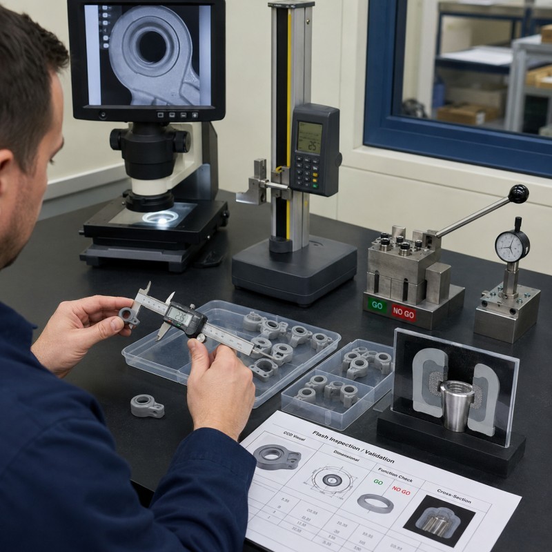 LSR flash inspection and validation methods