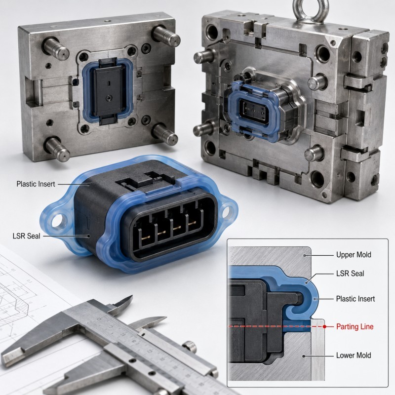 Where Should the Mold Parting Line Be Placed on LSR Overmolded Seals?