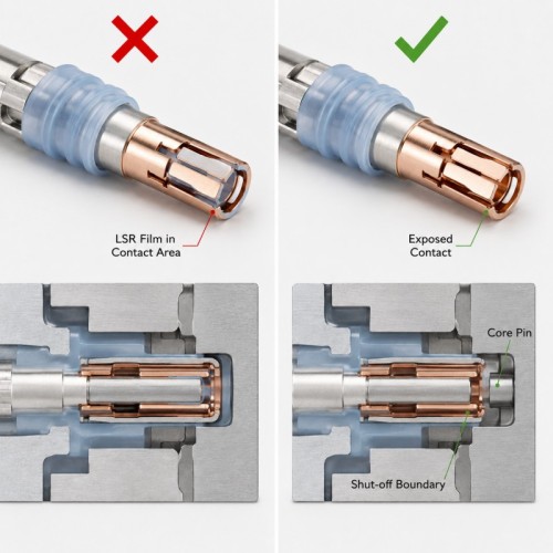 Custom LSR Overmolded EV Charging Inlet Terminal Seal