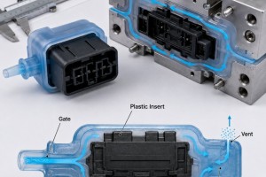Where Should the Gate Be Placed in LSR Overmolding Around Inserts?