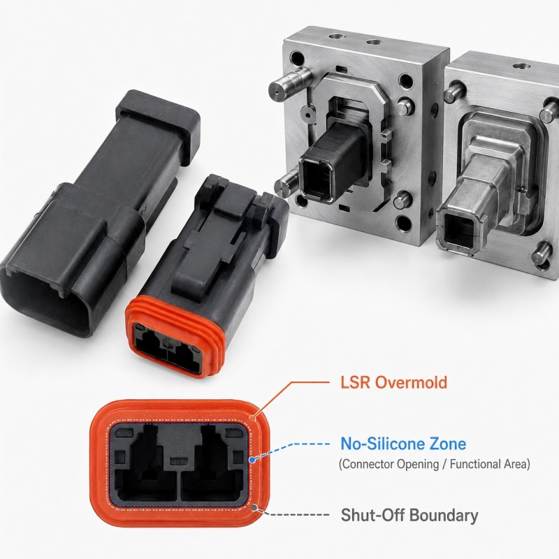 How Should No-Silicone Zones Be Designed in LSR Overmolding?