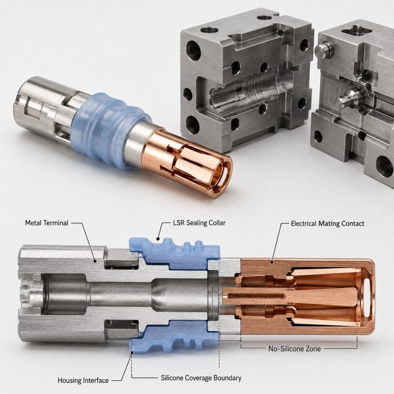 How Should an LSR Sealing Collar Be Designed Around EV Charging Inlet Terminals?