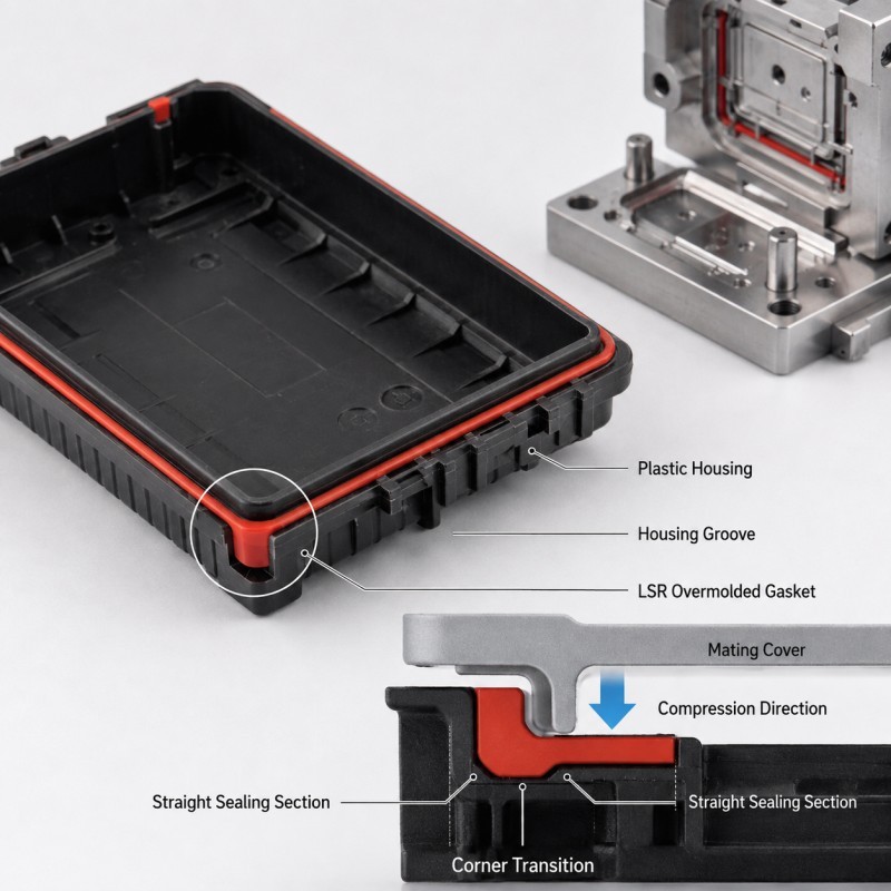 Why Do LSR Overmolded Electronic Housing Gaskets Leak at Corners?