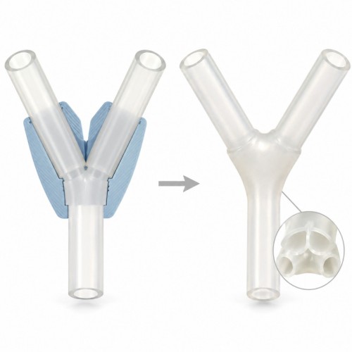 Custom LSR Overmolded Silicone Tubing Y-Connector