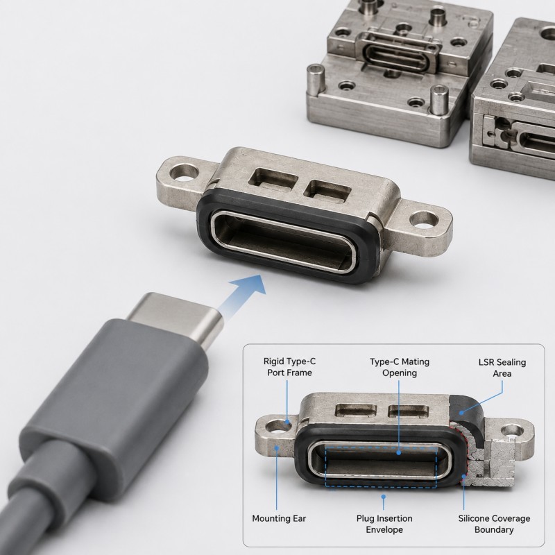 Why Do LSR Overmolded USB Type-C Port Seals Fail After Repeated Plugging?
