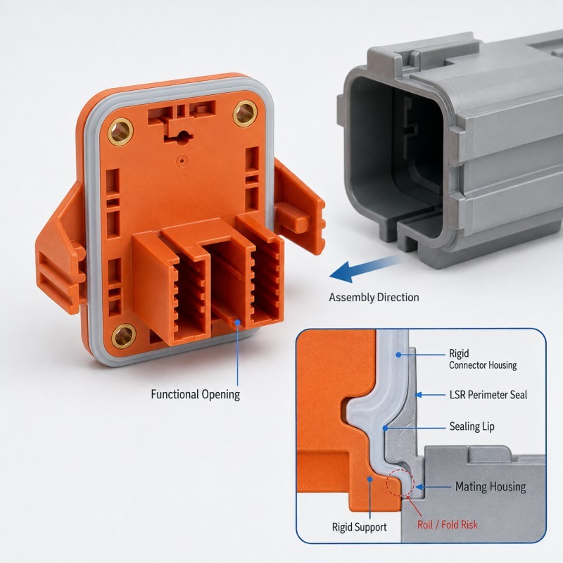 Why Do LSR Overmolded Automotive Connector Seals Roll or Fold During Assembly?