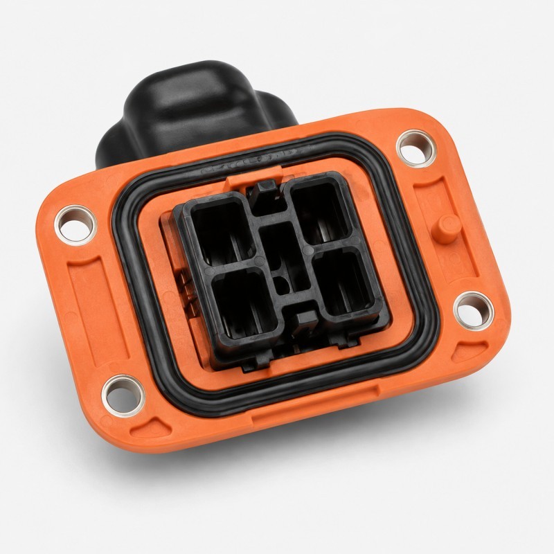 Custom automotive connector peripheral seal with LSR housing gasket