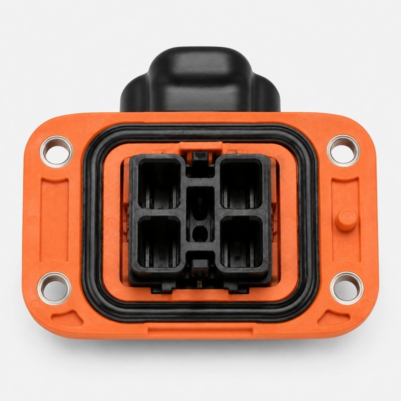 Front view of automotive connector peripheral seal