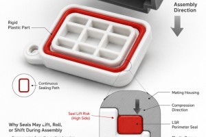 Why Do LSR Overmolded Perimeter Seals Lift Out of Plastic Grooves During Assembly?