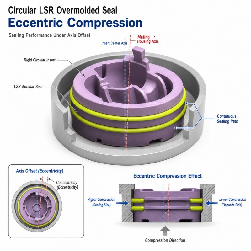 Why Do Circular LSR Overmolded Seals Leak When the Insert Is Off-Center?