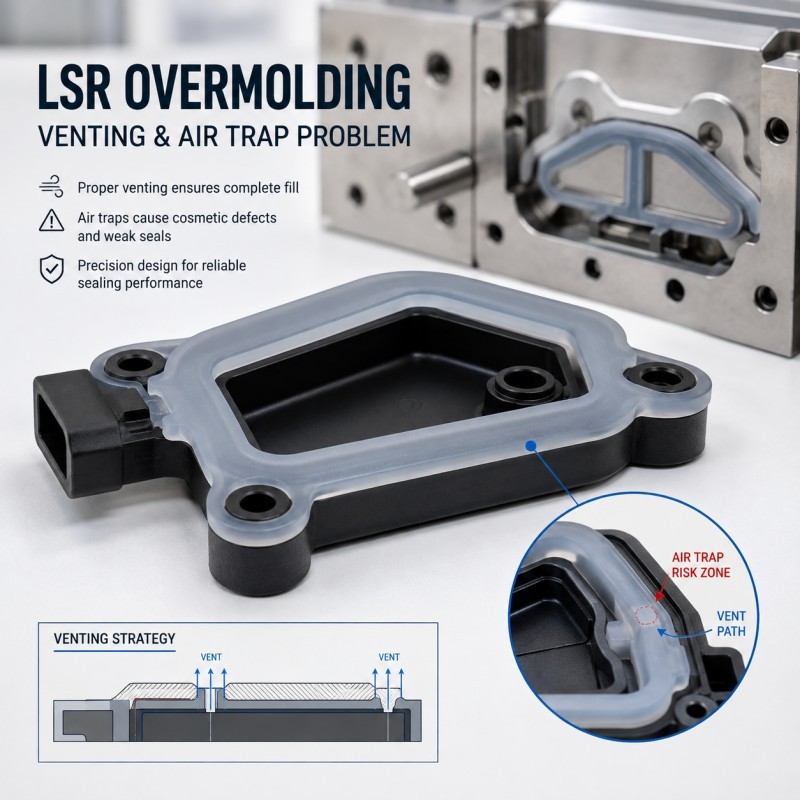 Why Does Silicone Overmolding Need Venting? Air Trap Problems and LSR Mold Design Guide