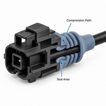 Custom LSR Overmolded Automotive Single Wire Seal | Silicone Connector Wire Seal