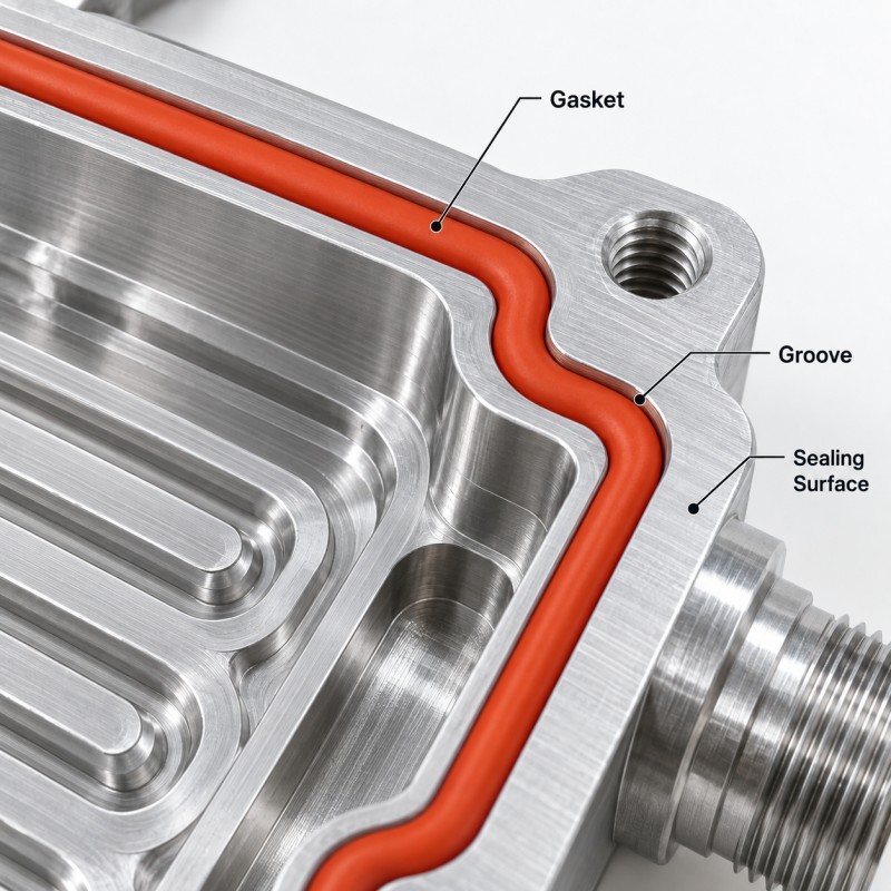 Cold plate silicone gasket groove and tolerance design