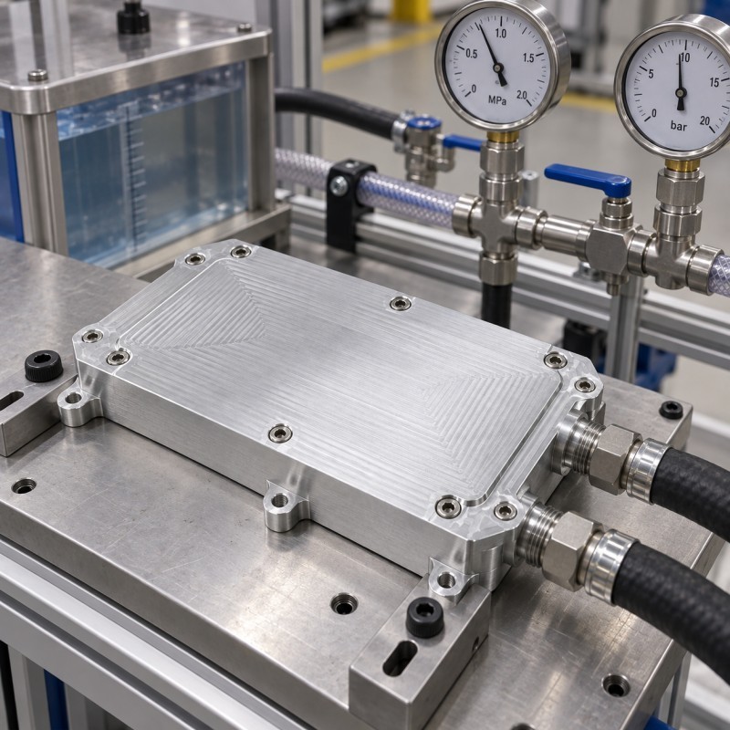 Liquid cooling cold plate silicone gasket leak testing