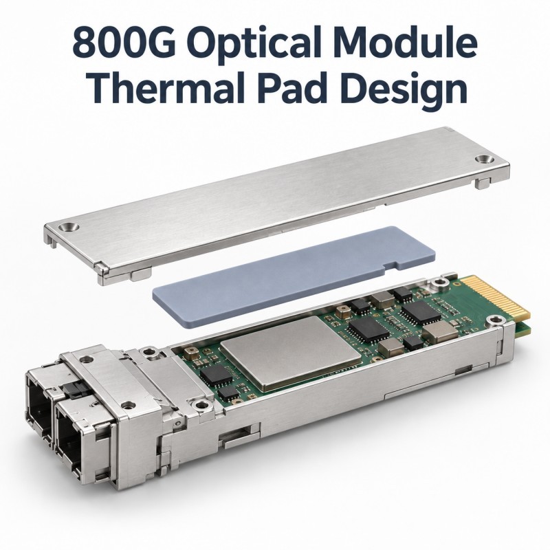 How Should Thermal Silicone Pads Be Designed for 800G and 1.6T Optical Modules?