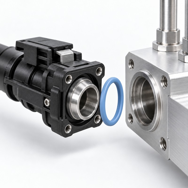 Silicone seal at liquid cooling connector and manifold interface