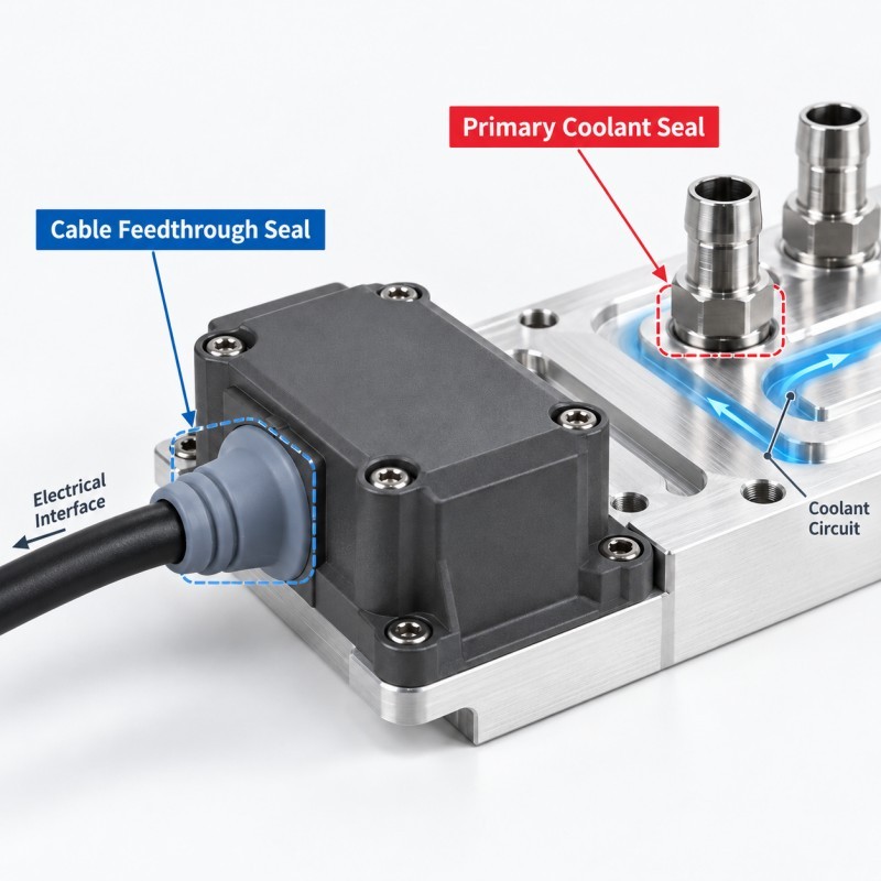 Difference between primary coolant seal and electrical cable feedthrough seal