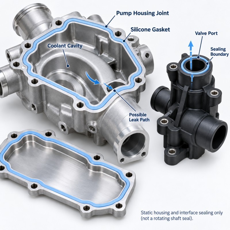 Liquid cooling valve silicone seal assembly and service risk