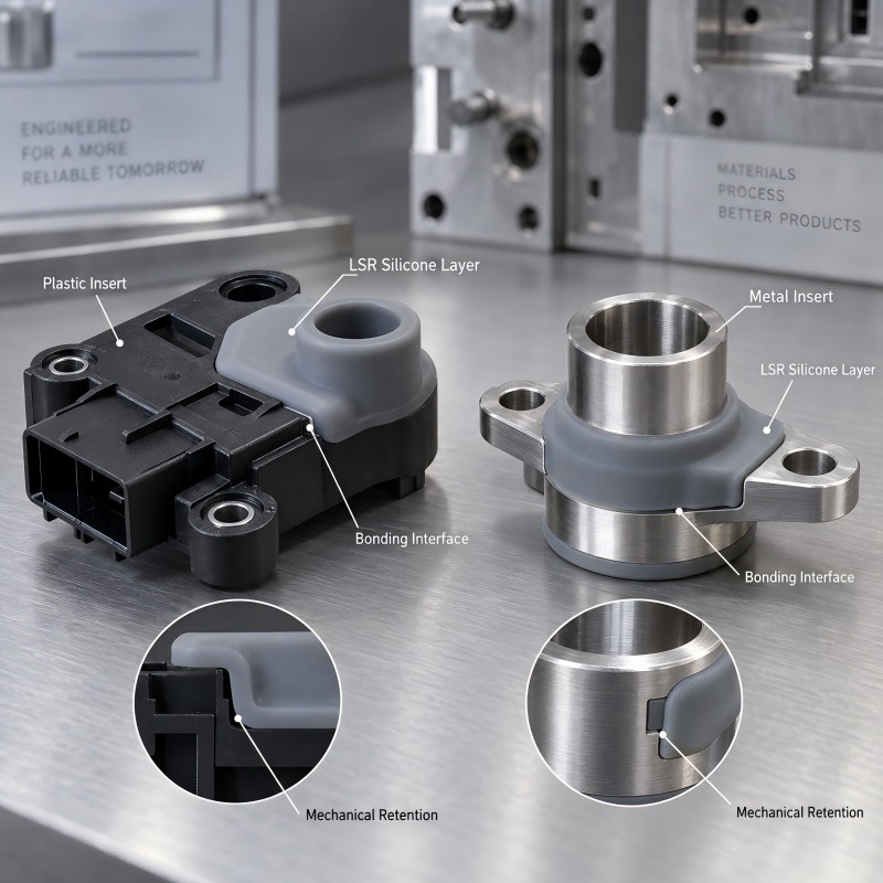 How Does LSR Overmolding Bond to Plastic and Metal Inserts?