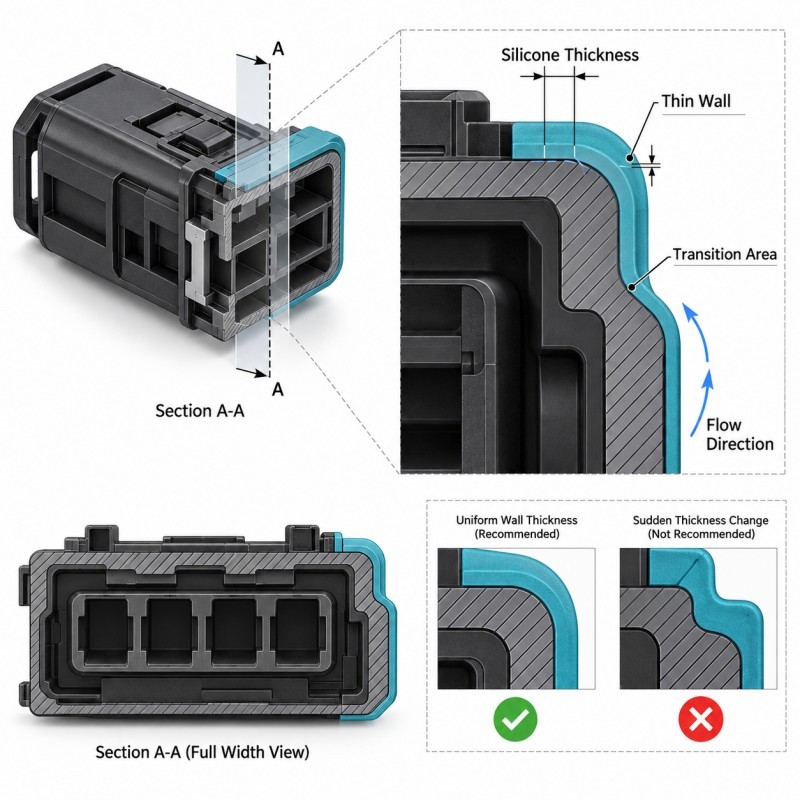 LSR silicone wall thickness design review
