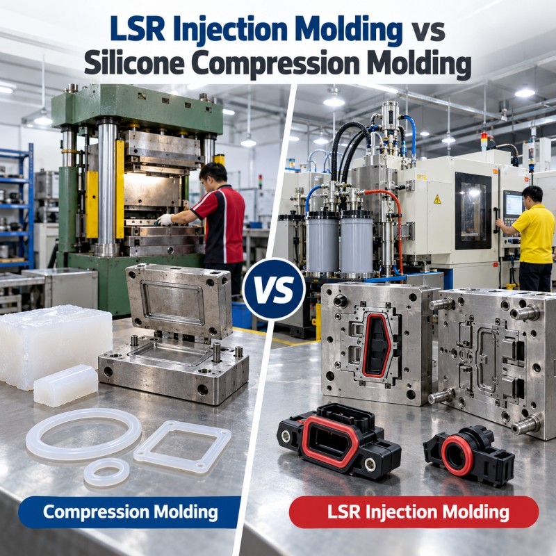 How to Choose Between Silicone Compression Molding and LSR Injection Molding?